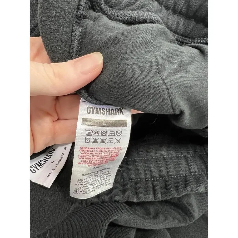 Gymshark Tapered Sweatpants Black Cotton Blend Men’s Sz Large Fleece Gym